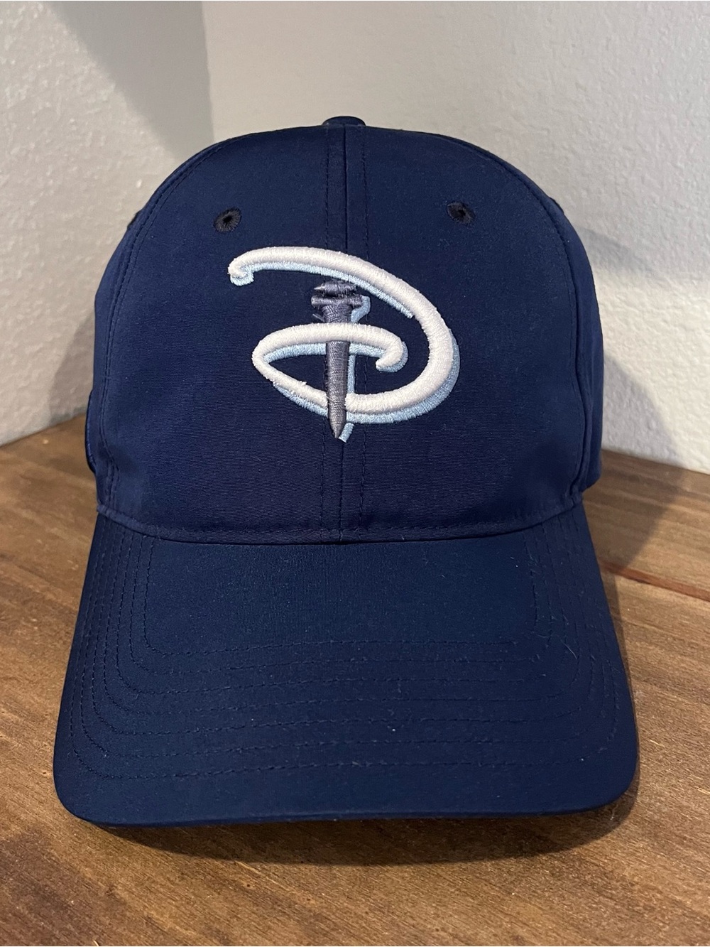 Adidas Walt Disney World Blue Golf Hat Embossed “D” Embroidered Golf Tee Logo
